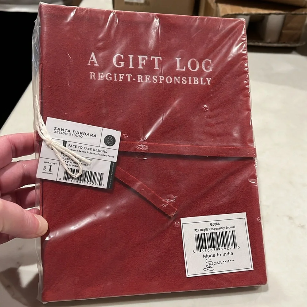 Face to Face Red Suede Journal - Gift Guide: Regift Responsibly/NWT